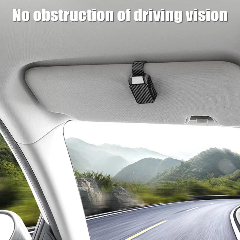 New Car Sunglasses Clip Sun Visor Glasses Holder Card Ticket Holder Stable Storage Clips Eyeglasses Hanger Car Interior Storage