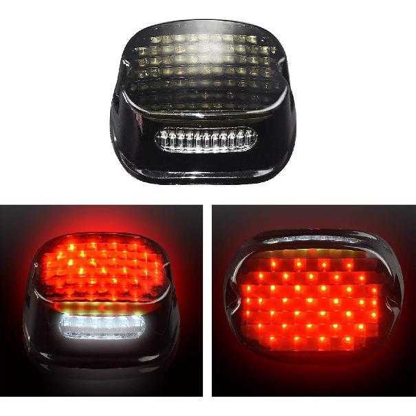 HDBUBALUS LED Bremsrücklicht Niedrigprofil Rauchige Rückleuchten Passend für Harley Touring Street Glide Road King Electra Glide Dyna Fat Boy Sportster 833