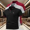 Men's 3Pack Set Short-Sleeve Polo Shirt with 3Button,2Tone Cuffs Moisture-Wicking Ideal for Golf, Commuting, and Casual Wear