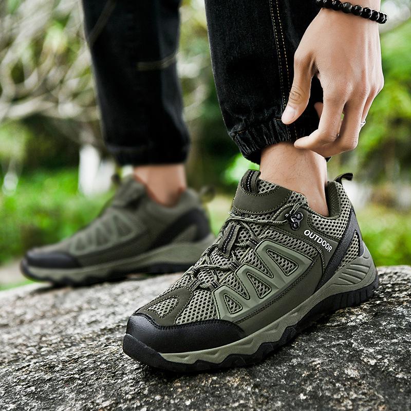 2025 hot-selling large-size travel hiking shoes breathable mesh shoes non-slip and wear-resistant labor hiking shoes