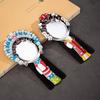 Retro Chinese Peking Opera Character Face Paint Metal Pocket Mirror – Handheld & Desktop Dual-use.