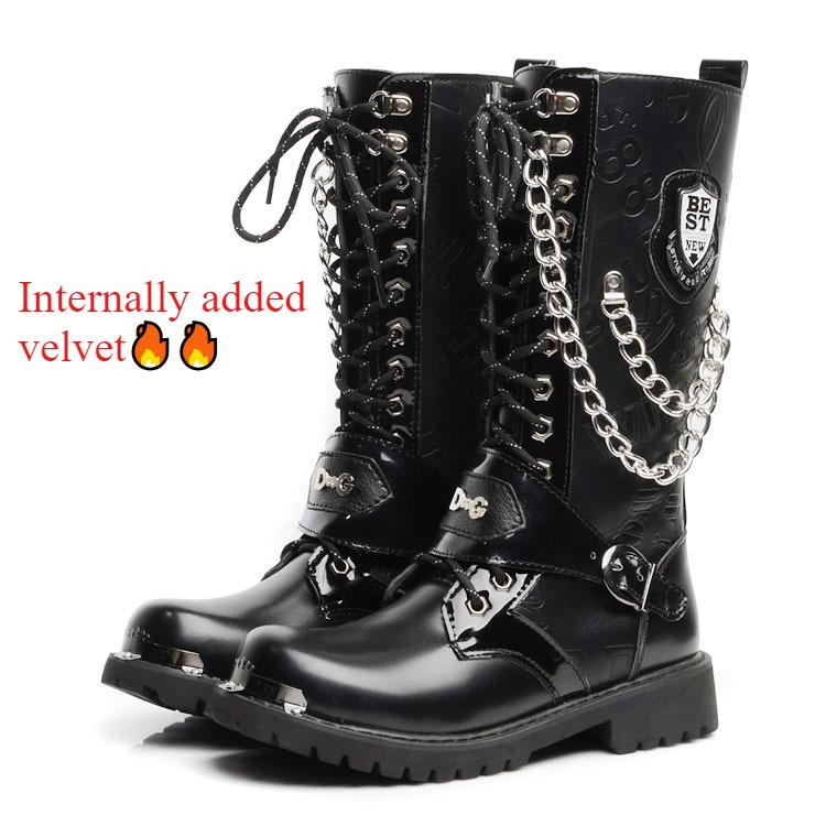 

Зимние мужские длинные хлопковые ботинки, новая дизайнерская обувь для мужчин, мотоциклетные ботинки, кожаные ботинки с увеличением высоты внутри, ботинки для мужчин 38