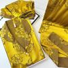 Cationic Chinese Style Ice Silk Jacquard Pajamas Set for Women - Retro Homewear Also Suitable for Outdoor Wear