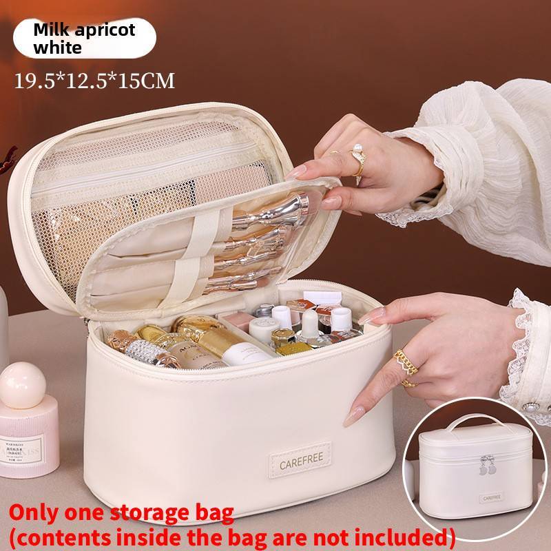 Pu Material Travel Cosmetic Bag With Waterproof Design For Daily Use And Storage