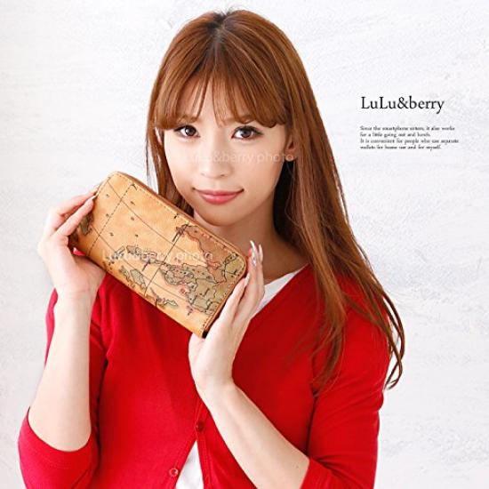 LuLu & berry Geldbörse für Damen und Herren, einfache lange Geldbörse mit zwei Reißverschlüssen und rundem Reißverschluss, Kunstleder, Pink, gesteppt, Koralle