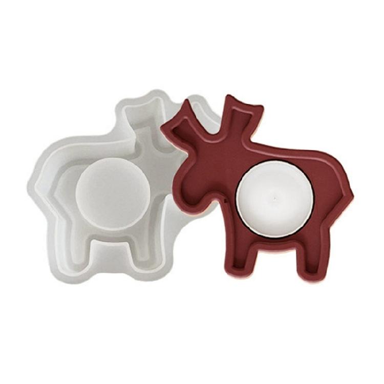 Plaster Candle Holder Silicone Mold Christmas Themed Candlestick Mold Gypsum Candle Stand Jewelry Crafting Mould