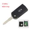 315Mhz/433Mhz For Mazda 3 5 6 Series M6 M3 RX8 MX5 2 M2 M5 8 M8 Demio CX7 CX9 Remote Car Key 4D63 Chip 2 Button Fold Uncut Blade