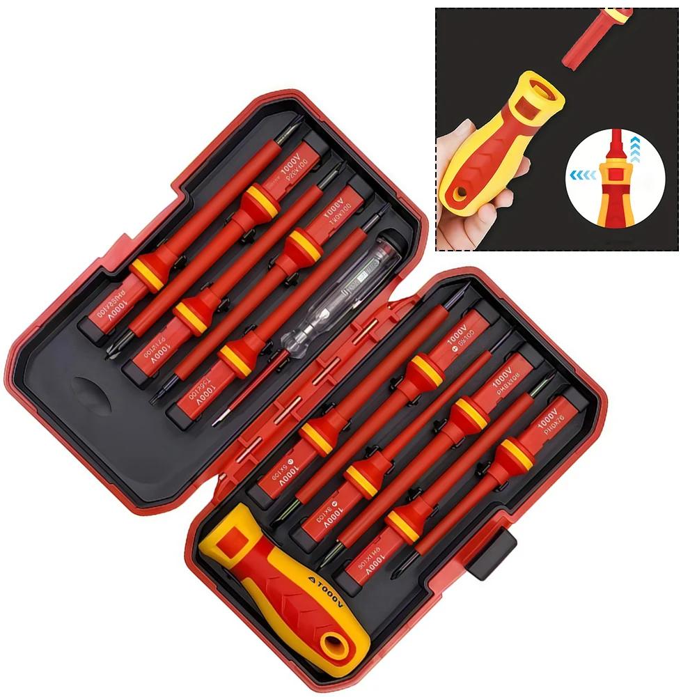 1000V Insulated Electrician Screwdriver Set 13 In 1 Insulated Screwdrivers For Professional Electricians For Automotive Repairs