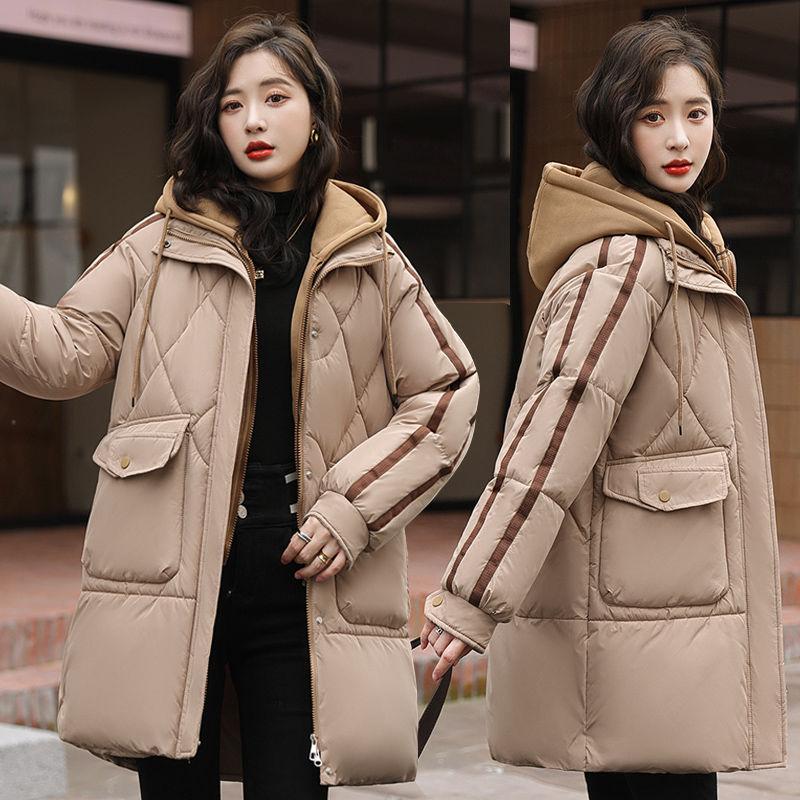 Abbinamento Colori Vestiti Invernali Giacca Imbottita in Piumino Spessa Taglia Grande da Donna Media Lunghezza Calda Giacca Imbottita Giacca