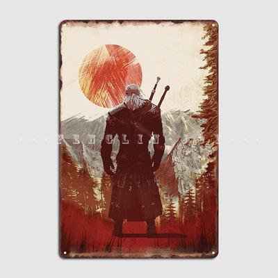 Witcher Spielkunst Metallplakette Poster Kino Wohnzimmer Wohnzimmer Lustige Plaketten Blechschild Poster