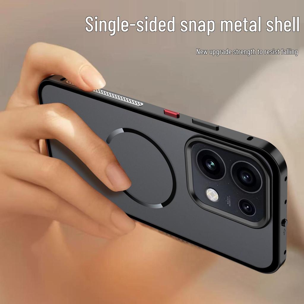 OPPO Reno 16 Overseas Magnetic Ring Case - Frosted, Drop-Proof Design