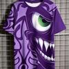 Evil Monster Pattern Print Versatile T-Shirt Fashionable Comfortable Breathable Soft Casual Sports Short Sleeve T-shirt
