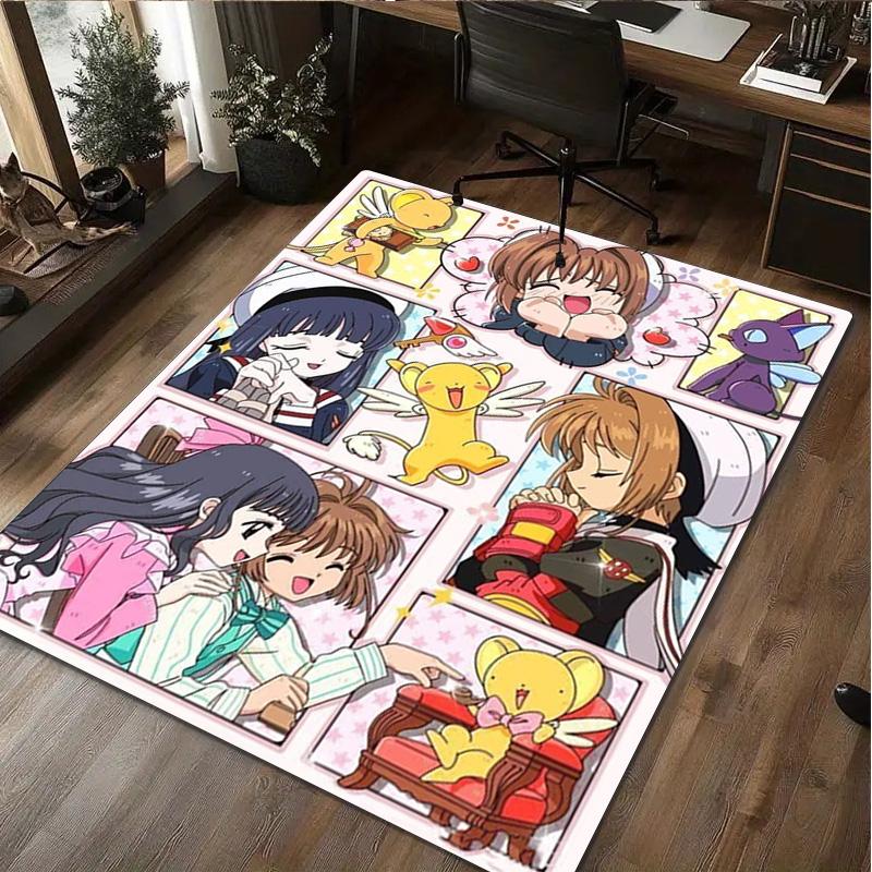Anime Characters Sakura Kinomoto Carpet Carpet Office Decorative Carpet For Living Room Bedroom Door Mat Floor Rug Computer Chair Area Rug