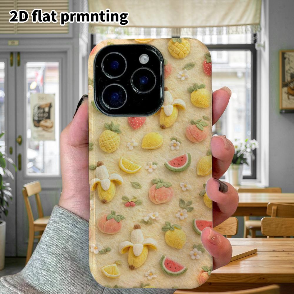 Phone Case: 2D flat, suitable for iPhone 18, 17, 16, 15, 14, 13, 12Pro protective case, fruit pattern, perfect Christmas and Halloween holiday gift