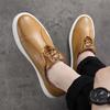 New Men's Casual Shoes Oil-proof Leather Surface Comfortable Soft Sole Sports Shoes Board Shoes Flat Shoes A15