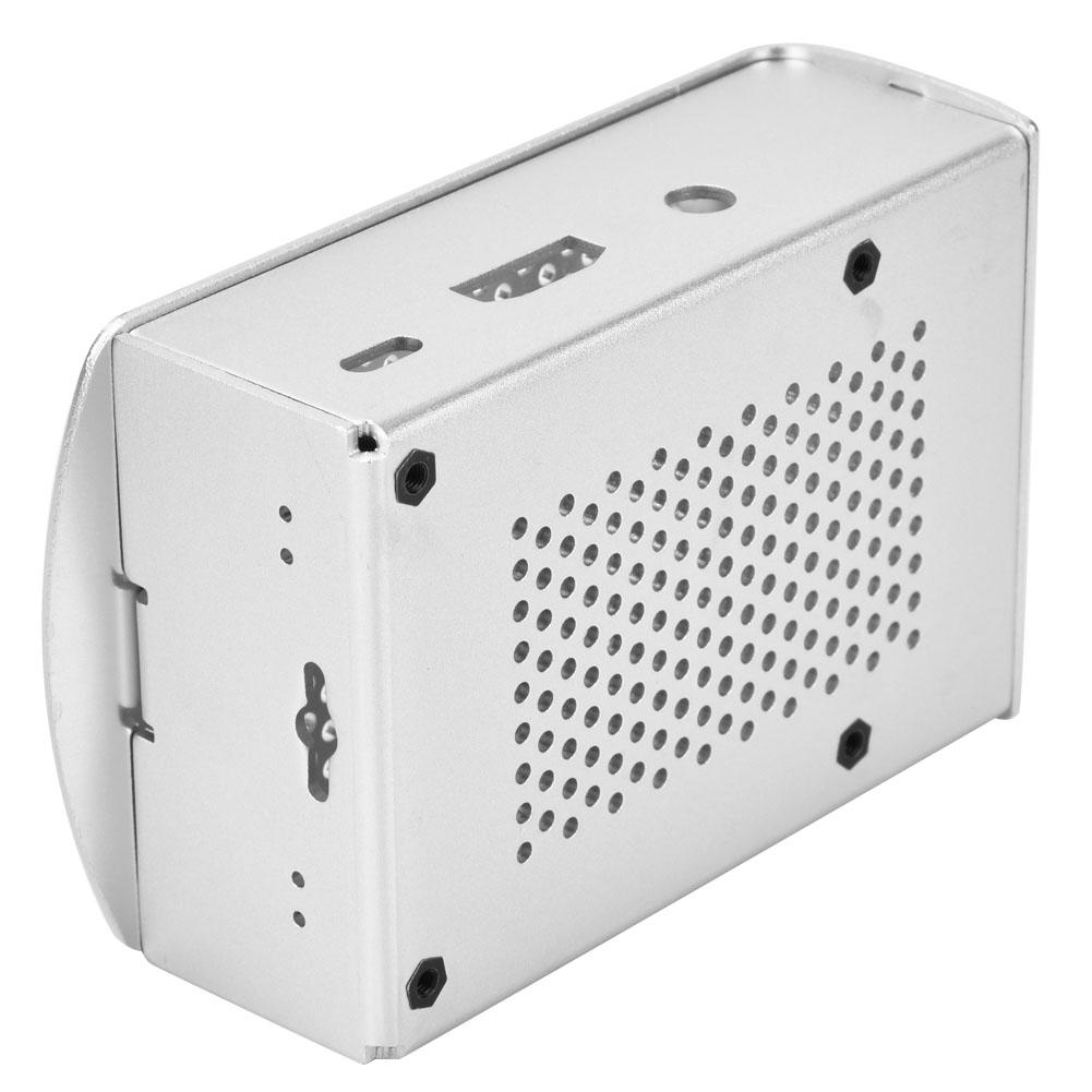 Aluminium Alloy Case with Cooling Bracket Fit for Raspberry Pi 3 Model B B+(Silver)