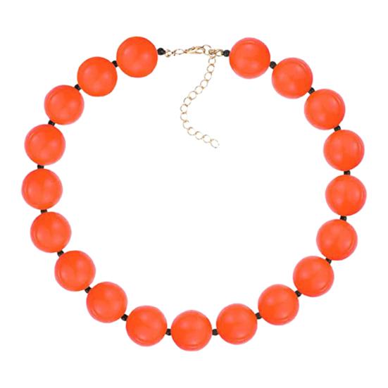 Women Necklace Simple Style 19 Bubblegum Beads Extension Chain Gift Unisex Colorful Beaded Couple Clavicle Necklace for Dating