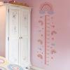 Children Room Decorative Rainbow Growth Chart Self Adhesive Height Measurement Ruler Wall Sticker Decal Set Decoration