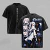Himmel Printed Streetwear Anime Frieren Clothing Men Women Vintage Washed T-shirts Short Sleeve Tshirt Casual Cotton T Shirt