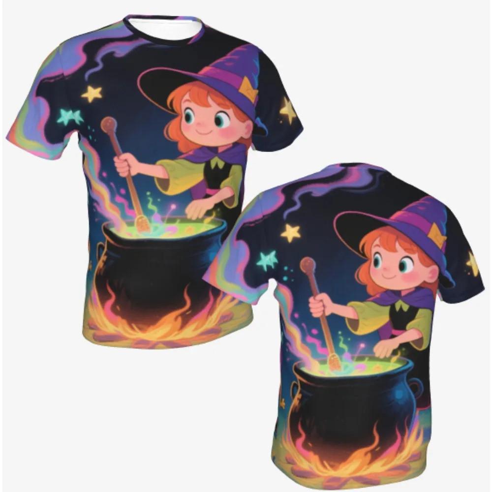 

3D printed cartoon pattern children s T-shirt Halloween theme boys and girls short sleeved shirt 6XL