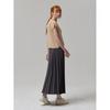 Lapli Melange Pleated Wide Skirt Lpskm026001
