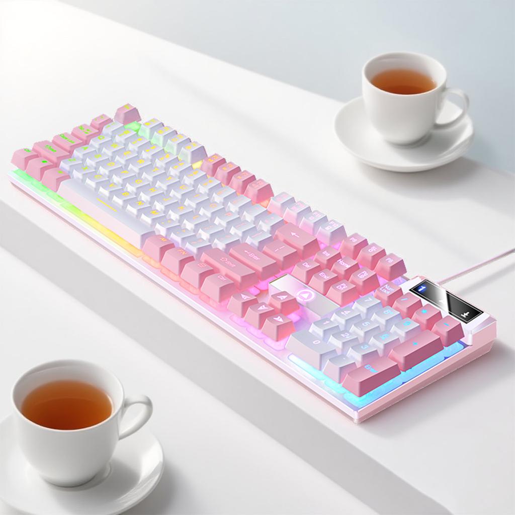 YINDIAO K500 Kabelgebundene Tastatur Gaming Laptop Desktops PC Computer Büro Zubehör Flache Gamer Tastaturen Mit Nummernblock
