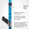 Portable Folding Walking Stick Adjustable Telescopic Underarm Cane Crutch for Seniors Disabled Elderly