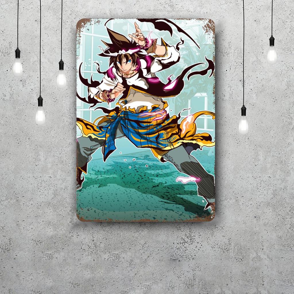 The God of High School Teaser Anime Retro Vintage Tin Sign Poster Decorative Plaque Metal Plate Wall Decor