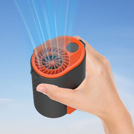 Waist Fan 3000mAh with LED Light Clip Rechargeable Wearable Fan Multifunctional