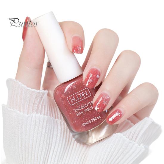 Peelable Nail Polish for Kids Rainbow Colors Safe Low Odor Easy Peel-off Glamorous Bottle Child-Friendly Tearable Nail Polish