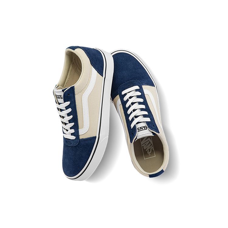 Vans Ward Canvas Casual Fashion Low Top Skate Shoes Unisex Sneakers Blue Brown VN0A5HTS80M