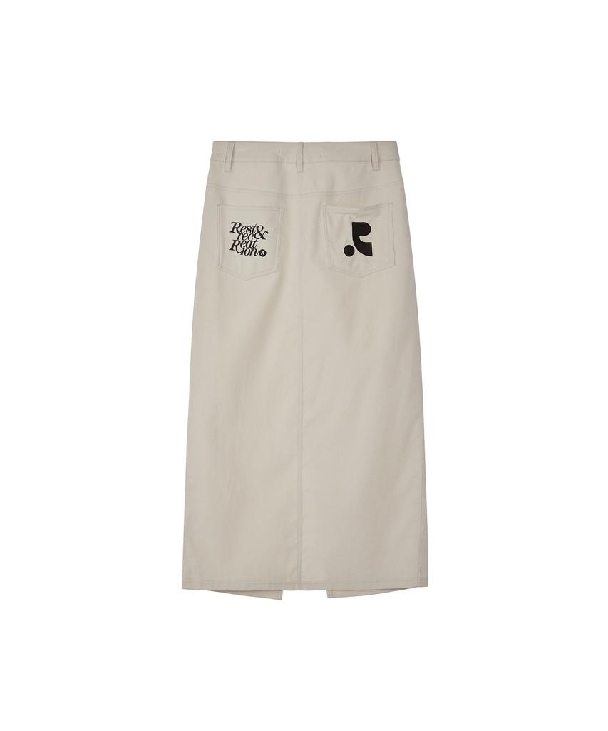 Rest And Recreation Corduroy Maxi Skirt - Ivory
