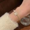 Korean Fashion Pearl & Silver Bracelet: Elegant Design for Women, Perfect for Girlfriends & Best Friends
