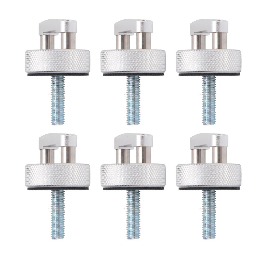 6PCS Hard Top Quick Removal Fastener Thumb Screw with D Rings Billet Aluminum for Wrangler JK JLU
