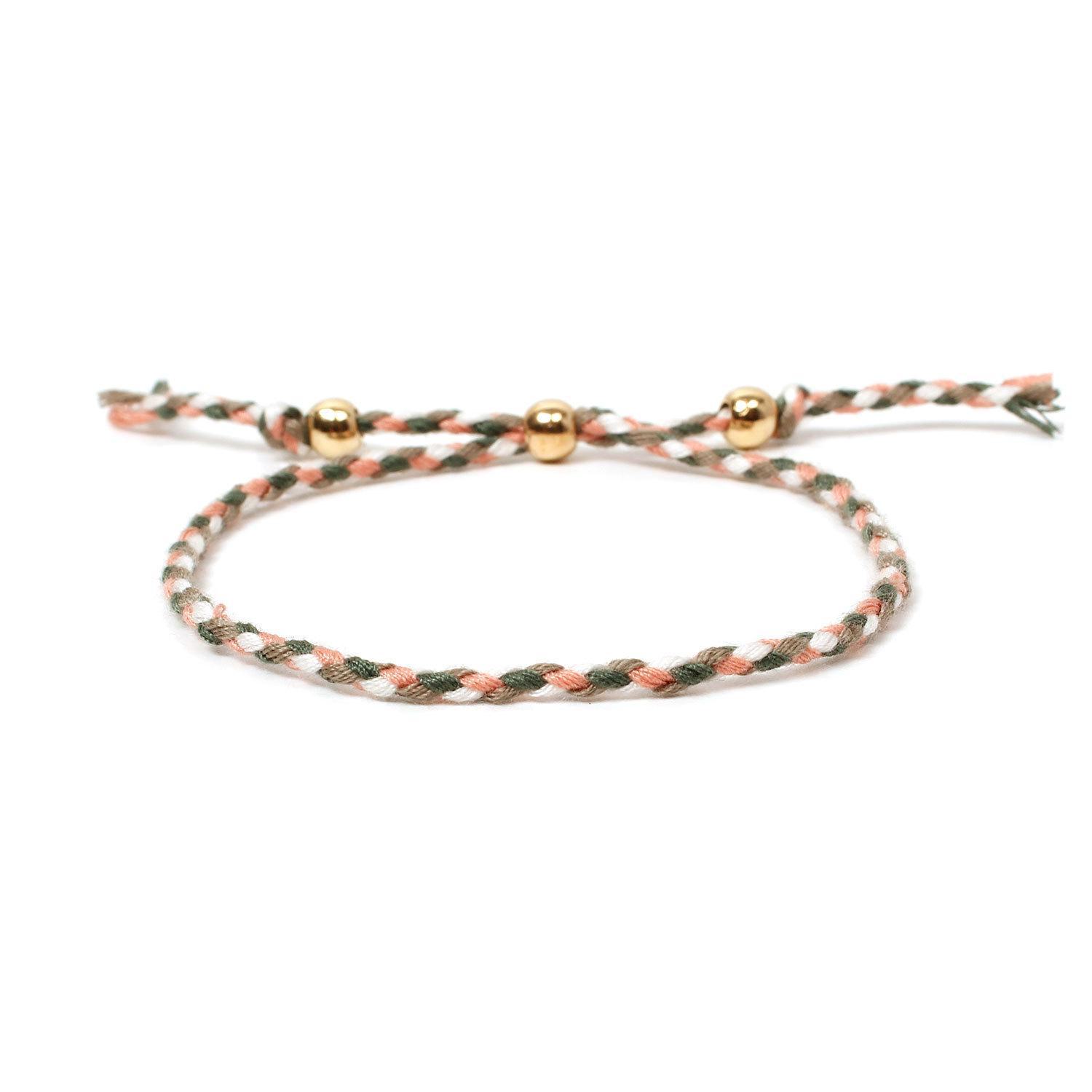 

Браслет Color Line из золотых бусин, сплетенный вручную - европейская и американская модная бижутерия для женщин Item 4