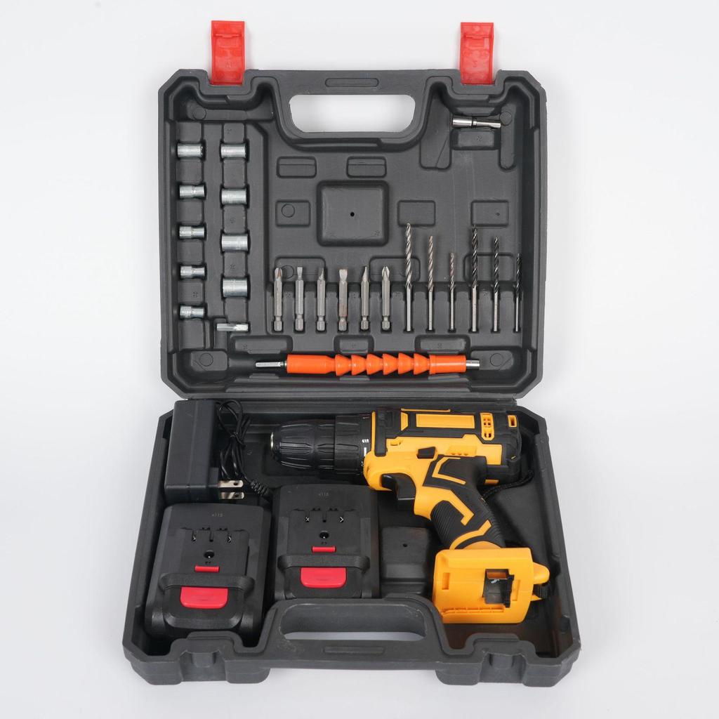 High-Power Multifunctional Lithium Battery Electric Drill - Portable Rechargeable Impact Drill for Home Use