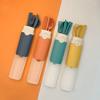 Portable Travel Cutlery Set, 4pcs Knife Fork Spoon Chopsticks Tableware, Eco - Friendly Utensil Box