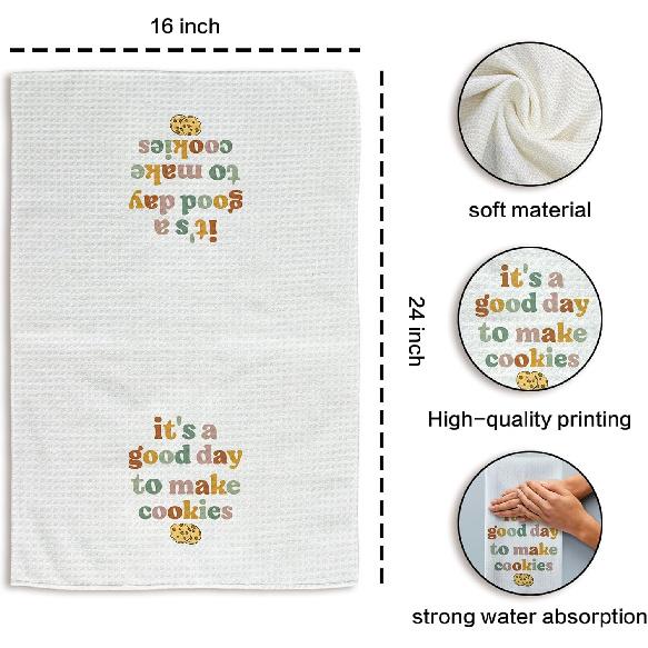 It's a Good Day to Make Cookies Kitchen Towels, Baking Towels, Gifts for Bakers, Tea Towels for Baking, Baking Gifts for Women Dish Towels Tea Towels