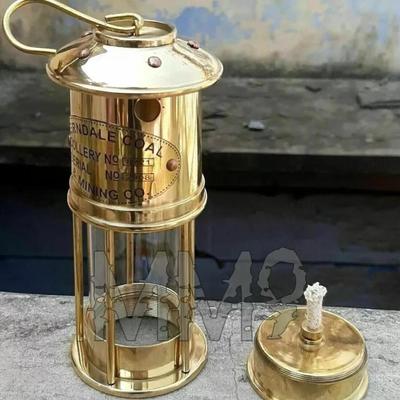 Vintage Minors Oil Lamp~Antique Maritime Ship Lantern Nautical Boat Light