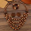 Handmade Vintage Boho Bib Beads Ethnic Style Geometric Beaded Necklace  Jewelry Accessories