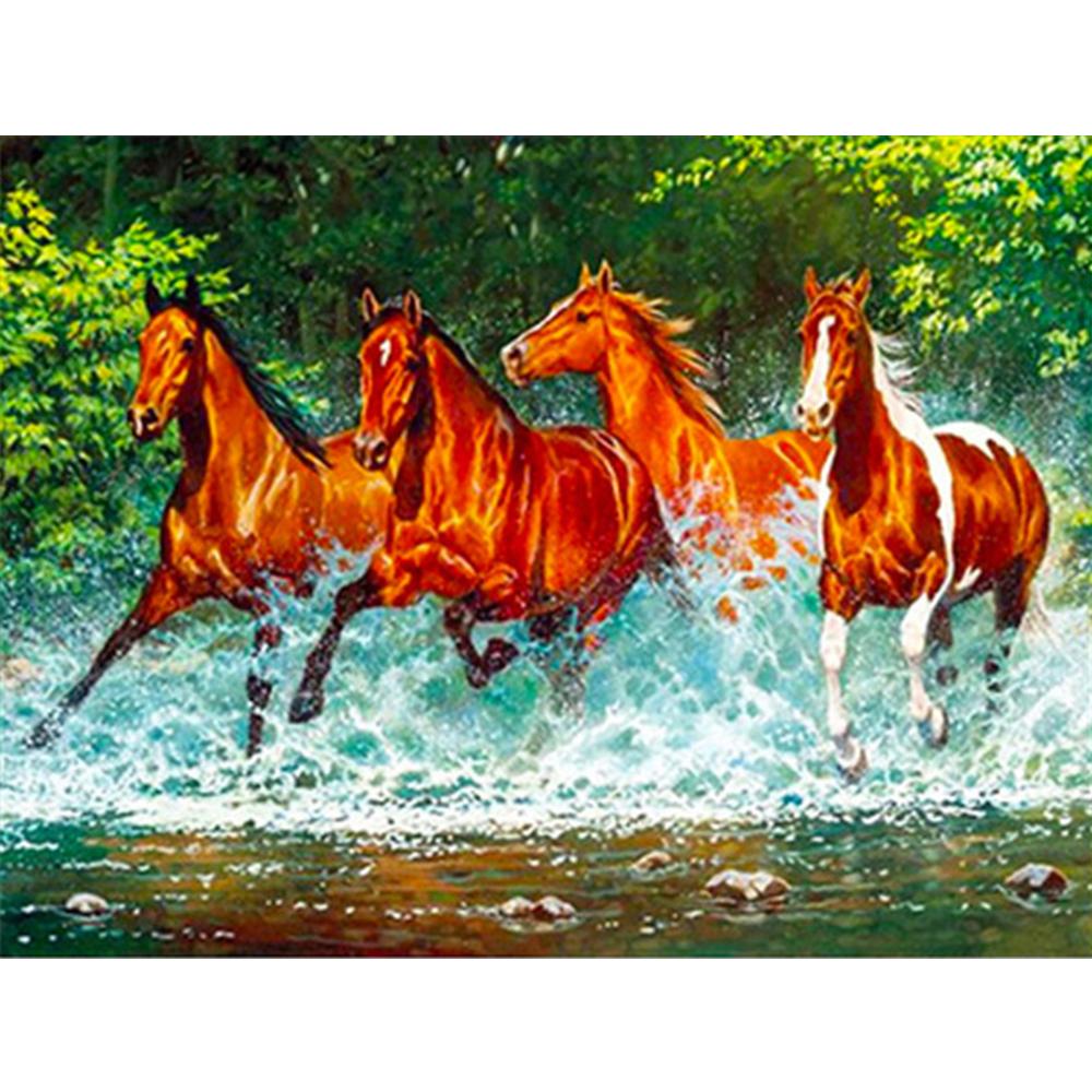 Diamantová sada na malování Kamínky pro zvířecí koně Diamantové vyšívání křížovým stehem Ručně vyráběný dárek