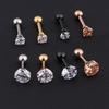 Titanium Steel Zircon Ear Studs Korean Girls Men's Diamond Earrings Fashion Ear Bone Studs
