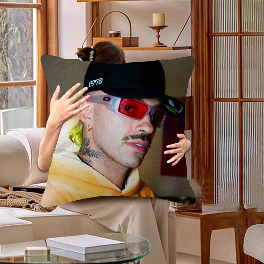 Ferxxo Hot Singer Feid Ferxxo Cushion Cover Polyester Sofa Cushions Decorative Throw Pillows Home Decoration Pillowcover