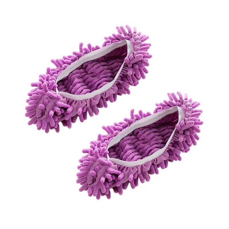 

1Pair Dust Cleaner Grazing Slippers House Bathroom Floor Cleaning Mop Slipper Lazy Shoes Cover Chenille Duster Cloth