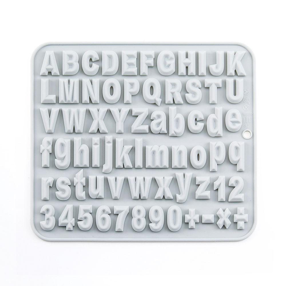 Silicone world DIY Letter Number Silicone Chocolate Mold Baking Tools Silicone Cake Mold Jelly Candy Mold 3D Clay Resin Mold