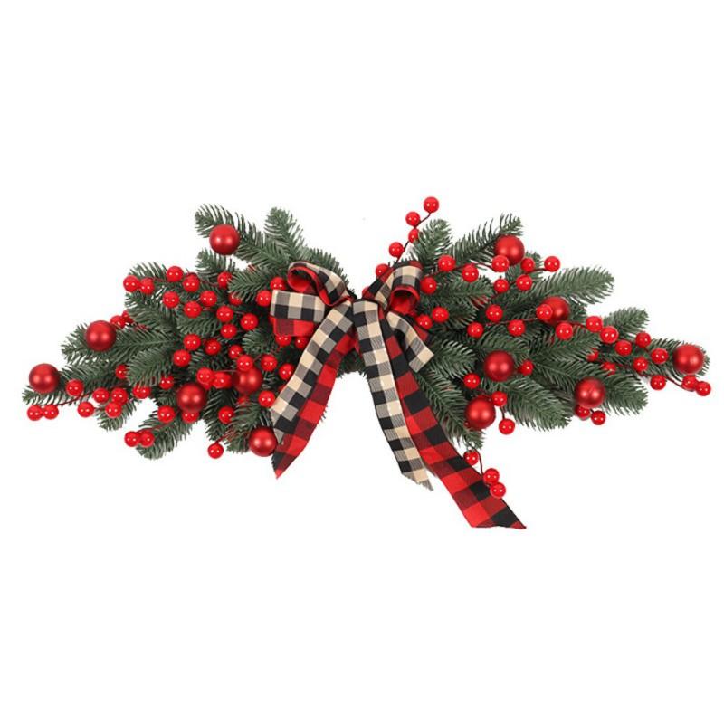Christmas Red Fruit Lattice Knot Decoration Fascia Santa Claus Bedroom Hangings Lintel Christmas Party Home Decoration