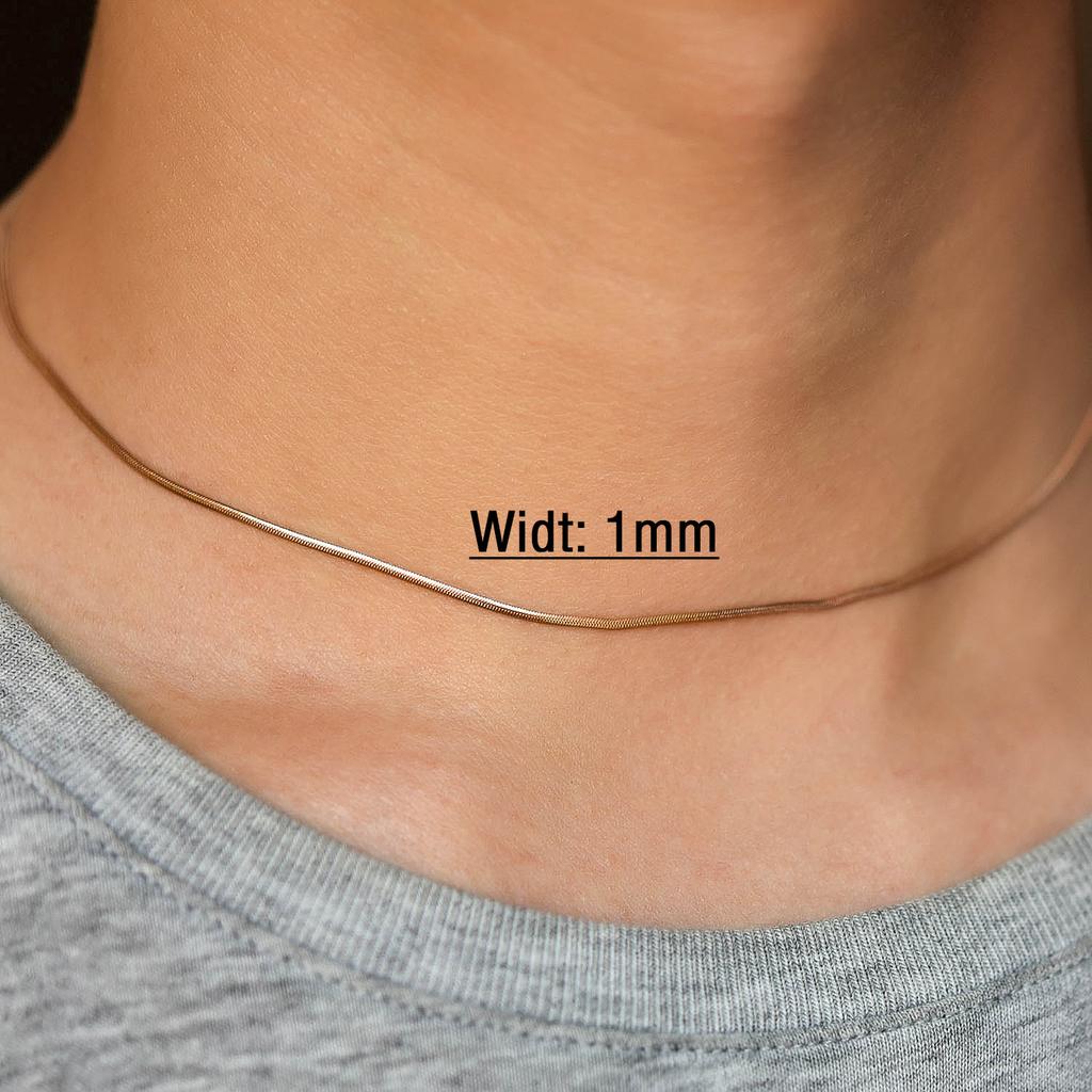 1mm/2mm Wide Stainless Steel Flat Herringbone Chain Necklace for Women Men Vintage Thin Choker Metal Jewelry Making Accessories