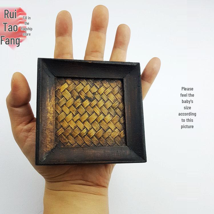 Set of 6 Rattan Coasters: Wooden Heat Insulation Pads, Thai Tea Set Display, Unique Antique Home Ornaments.