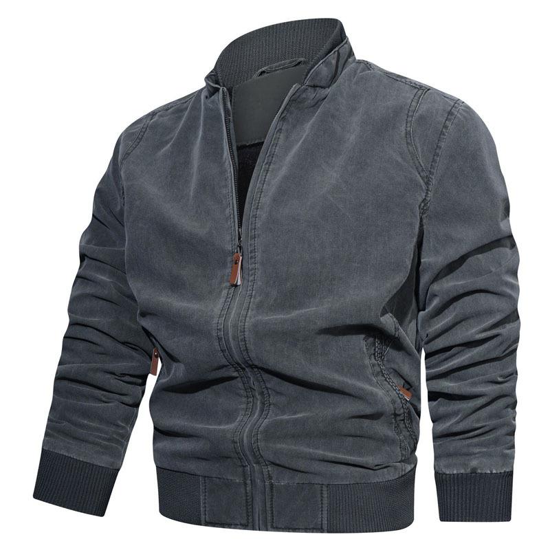 Spring and Autumn Men's Young and Middle-aged Jacket Top Men's Cotton Jacket Casual Tooling Large Size Jacket