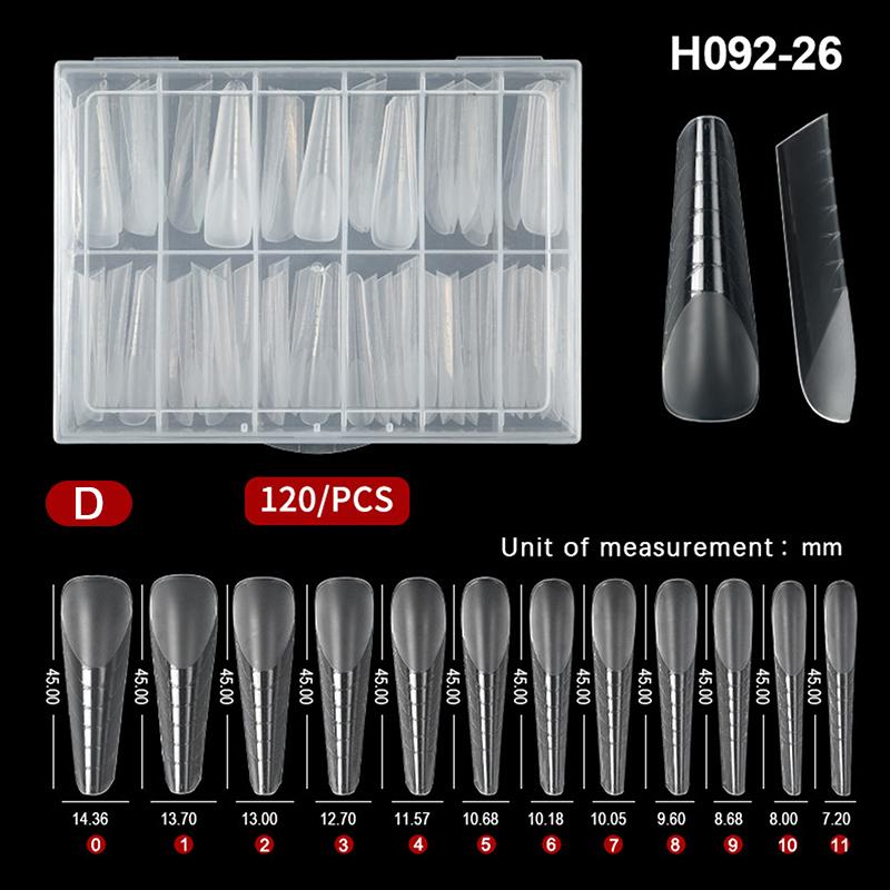 120 Pcs Nail False Tips Mould Quick Building Mold Tips Nail Dual Forms Finger Extension Nail Art Uv Building Uv Gel Tools Salon